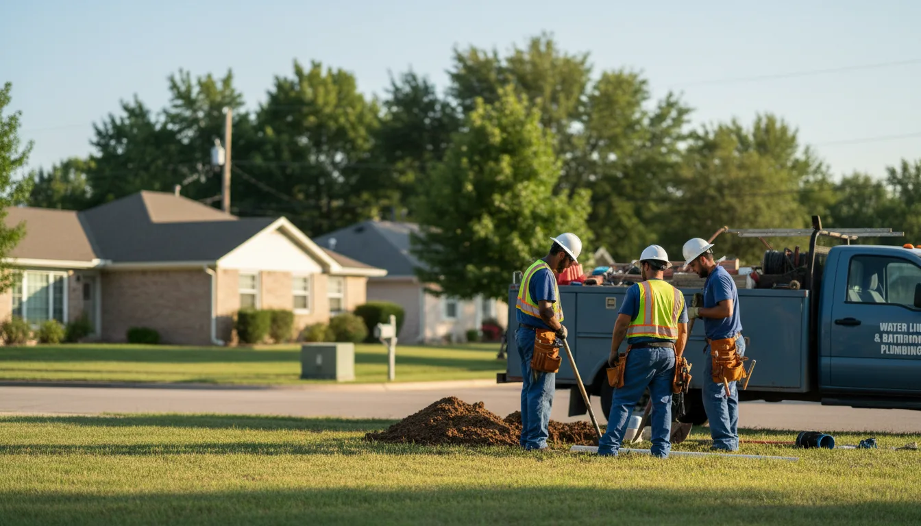Residential water line and bathroom plumbing service in South Carrollton, KY
